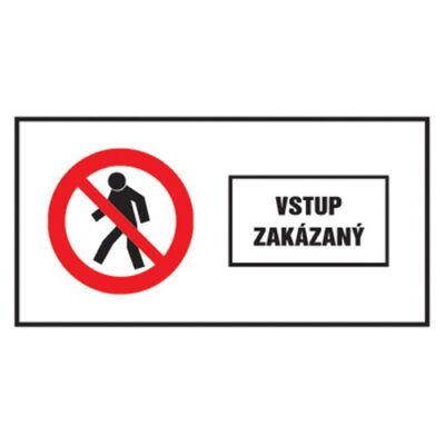 Etikety Info – Vstup zakázaný 262×131 mm