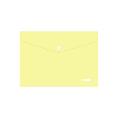 Obal s patentkou PP/A5 Pastel – žltý