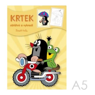 Omaľovanka A5 Akim – Obtiahni a vykresli – Krtko 2