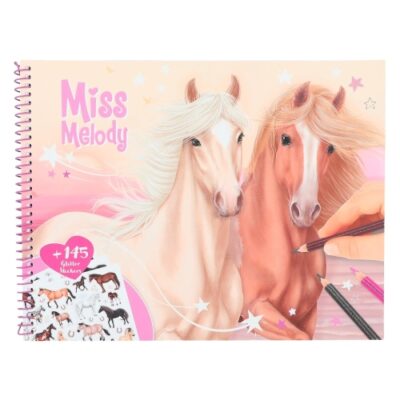 Omaľovánka Miss Melody – Album Horses so samolepkami